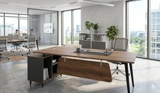 Mobile ufficio scrivania tavolo da lavoro San Paolo destro 2 m credenza con c...