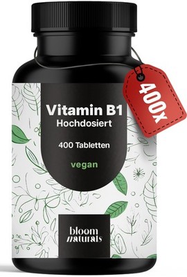 Vitamin B1 Thiamin - 400 Tabletten - 250mg hochdosiert - Vegan