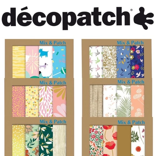 Decopatch Paper Sheets for Decoupage - x4 Full Size A3 Sheets - Mix & Patch