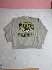 Green Bay Packers 1995 NFC Champions Men's Grey Sweatshirt Size XL 90s Vintage