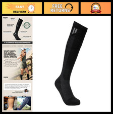 Alpaca Compression Socks for Men  Women - Wide Circulation Support, Black/Grey