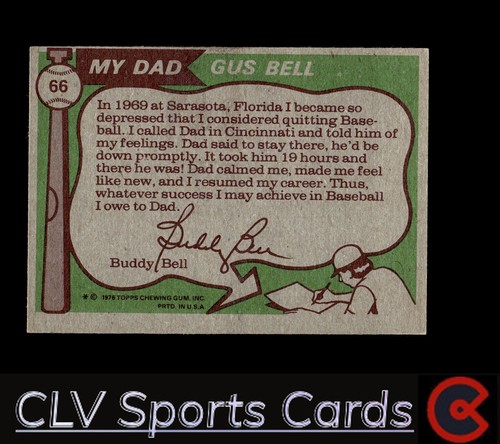 1976 O-Pee-Chee #66 Gus Bell / Buddy Bell - Foto 2 di 2