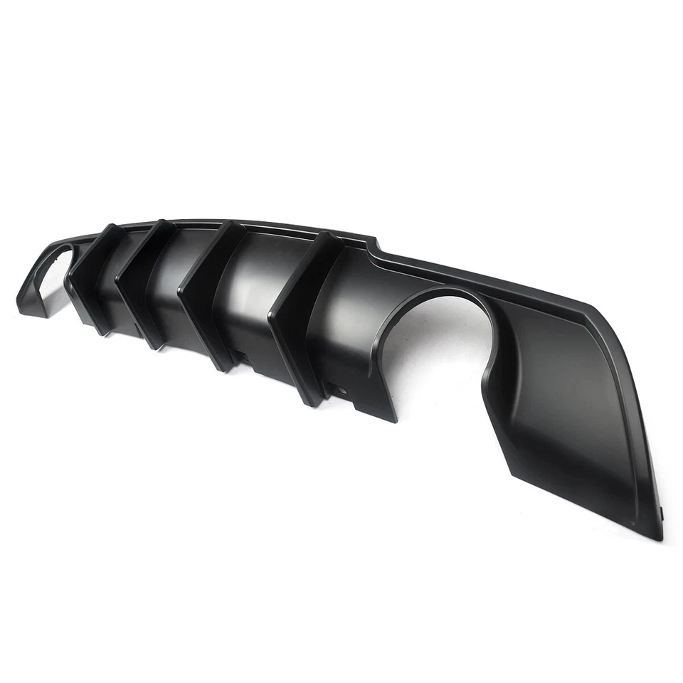 For Chrysler SRT 300 15-23 Rear Bumper Diffuser Valance Shark Fins Matte Black - Image 3 of 4