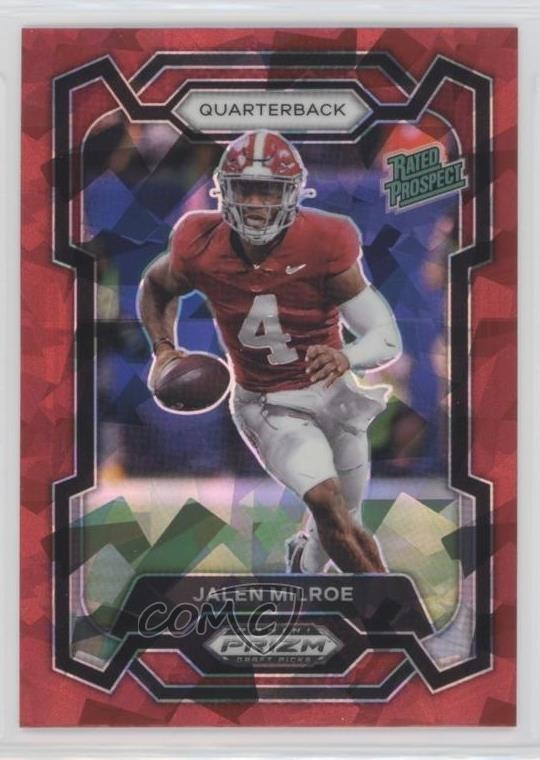 2024 Panini Prizm Draft Picks Red Ice Prizm Jalen Milroe #122 12g7