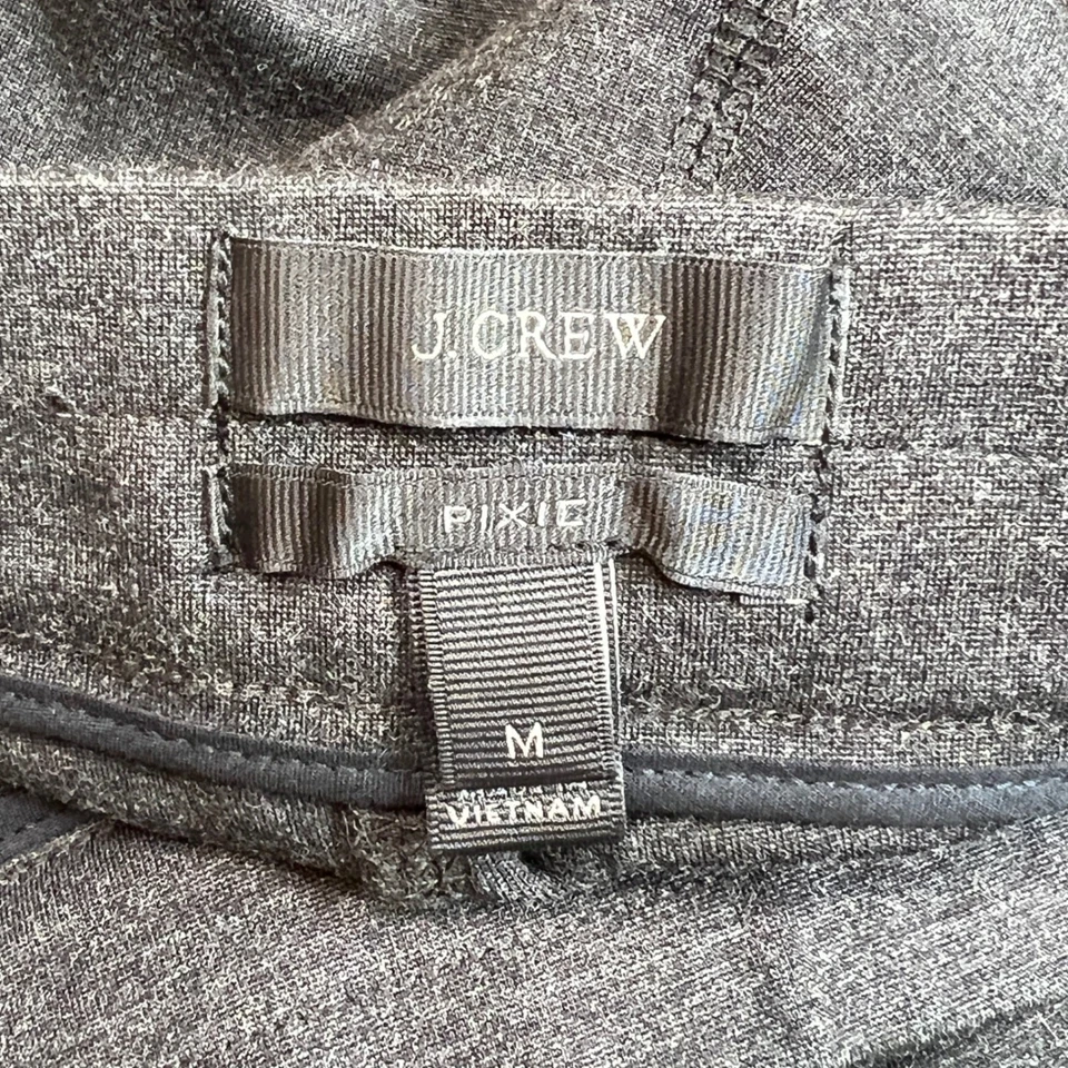 J. Crew Pixie Pants Grey Full Length Zipper Fly Women's Size Medium - Image 3 of 4