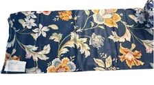 1982 Cohama / Riverdale  Screen Print Preshrunk Scotch Guard Blue Floral Fabric
