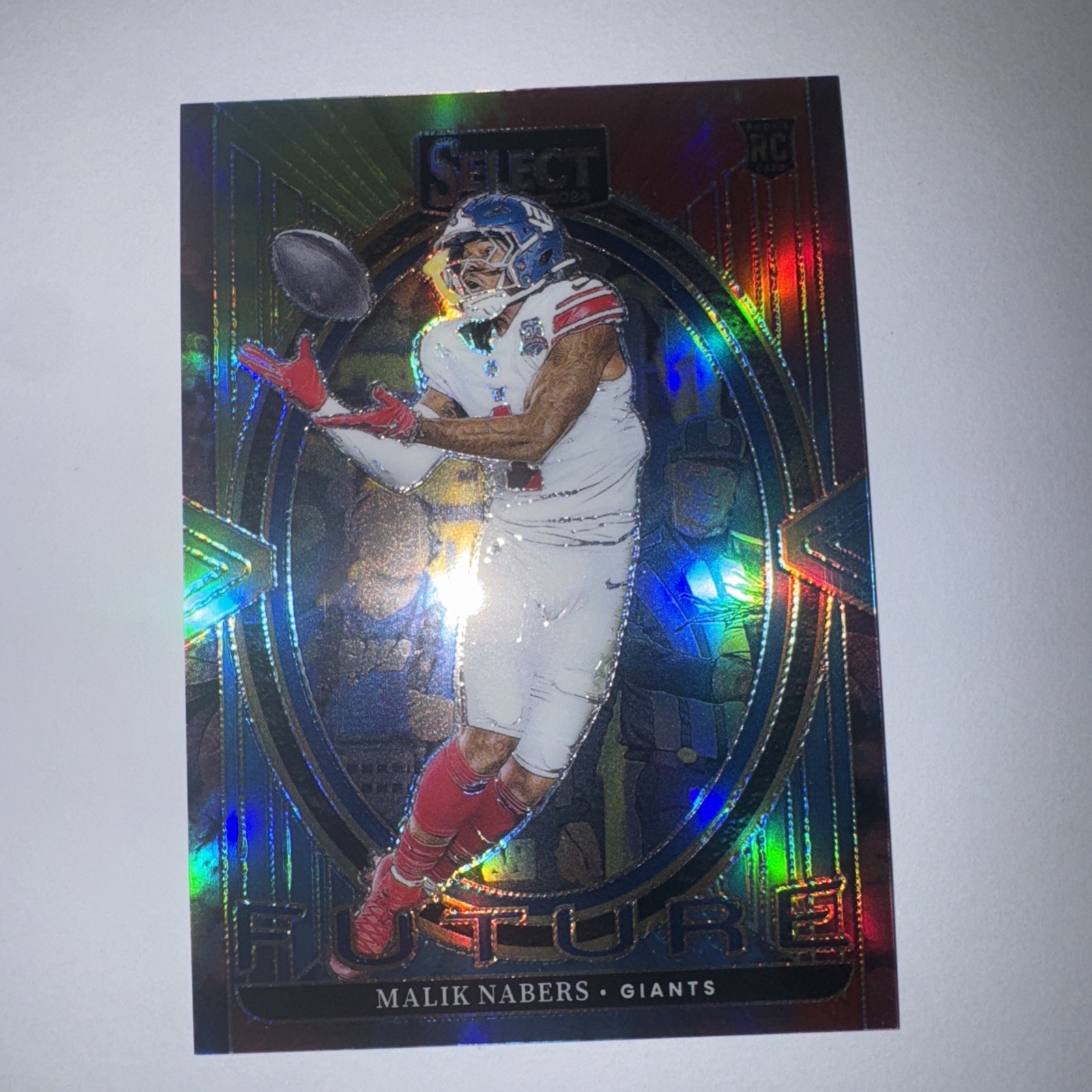 2024 Panini Select - Select Numbers Malik Nabers #5 Tie-Dye Prizm /25 (RC)