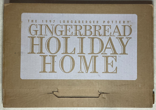 Casa de vacaciones Longaberger Pottery Gingerbread 1997 - nueva en caja - hecha en EE. UU. - Imagen 2 de 12