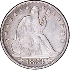 1854-O 50c Liberty Seated Half Dollar ~ XF Details