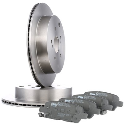 STARK Bremsenset Hinten Bremsscheiben Beläge Satz für SUZUKI XL7 II 308mm