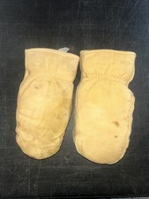 2 Pair Wells Lamont Leather Mittens Sz Medium Pre-Curved Grips Gloves Work Farm