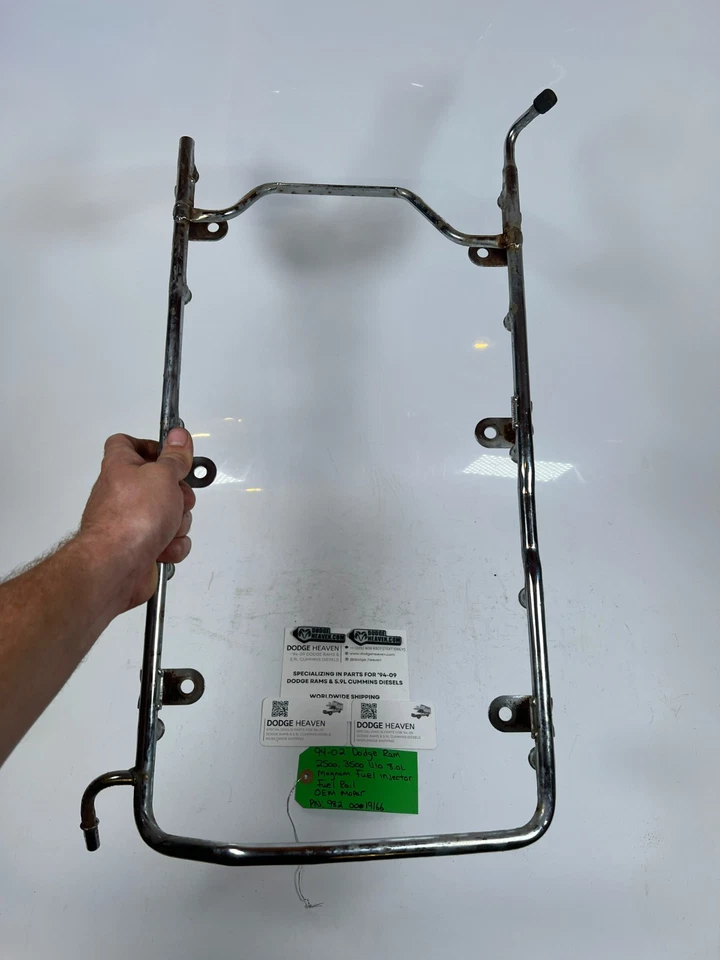 Dodge Ram 2500 3500 1994-2002 8,0 L V10 inyector riel de combustible 982 0019166 fabricante de equipos originales Foto 3 de 4