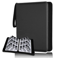 Trading Card Binder 9 Pocket, 900 Pockets Holder with 50 9-Pocket, Black