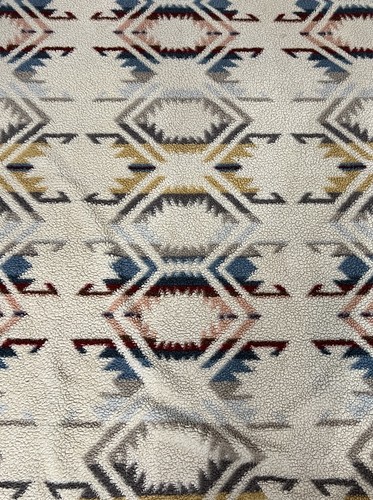 Pendleton Throw Blanket 63 x 88 Cream Sherpa Southwestern Aztec Plush Reversible - Picture 5 of 5
