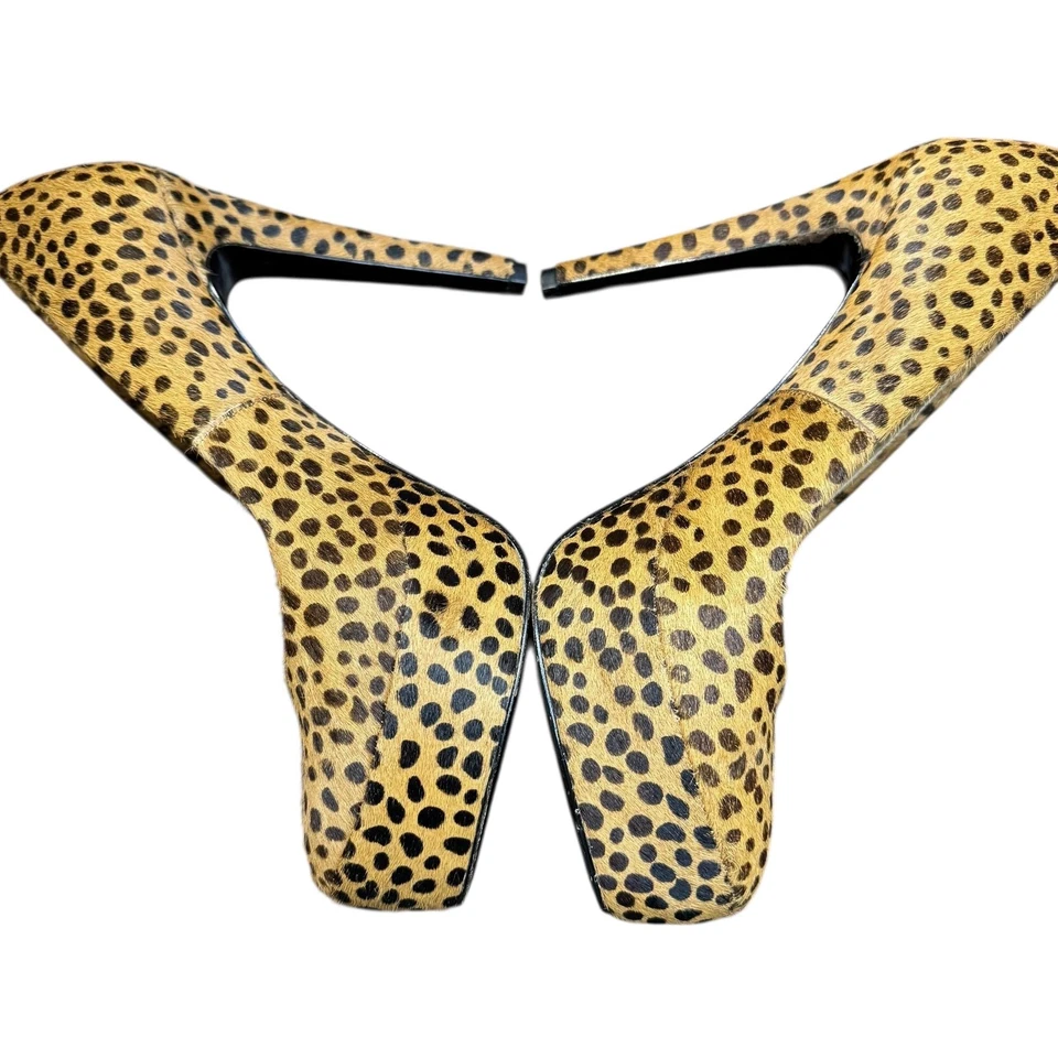Diane von Furstenberg Zapatos Mujer Leopardo Pelo Poni Pelo de becerro Tacones de aguja Foto 4 de 4