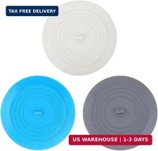 Bathtub Drain Stopper 3 Pack, 5inch Tub Stopper Bathtub Drain Cover, Silicone Ba