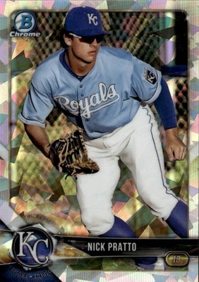 2018 Bowman Nick Pratto #BCP81 Chrome Prospects Atomic Refractor Kansas City 30I
