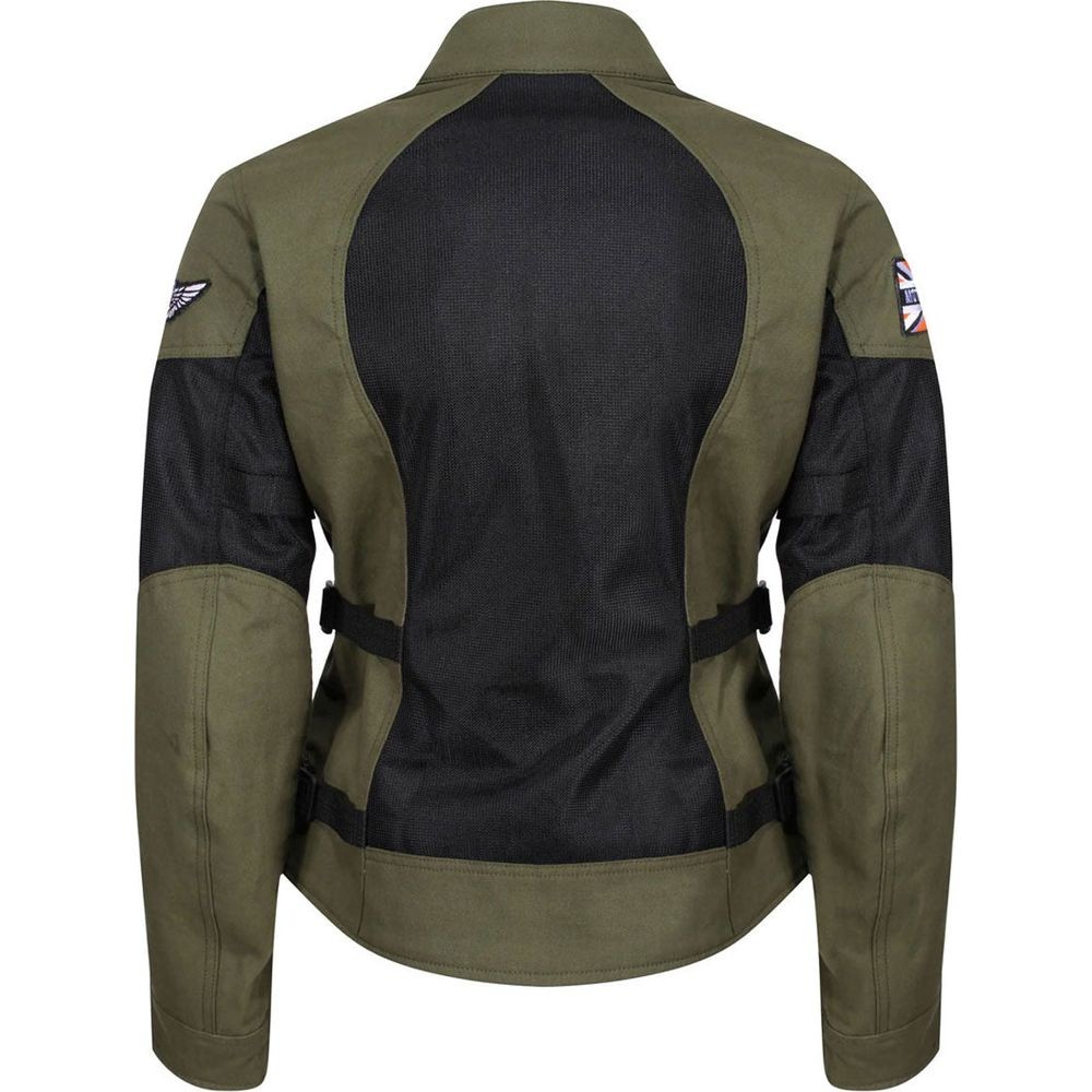 MotoGirl Jodie Summer Ladies Motorcycle Motorbike Textile Jacket Khaki Green - Main Image