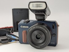 Canon EOS M 18.0MP Digital Camera EF-M 22mm f/2 STM w/ Flash MINT 1938