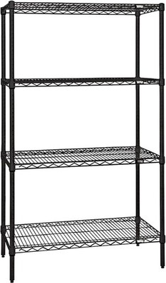 Quantum Storage Systems - Wr63-1848bk - Wire 4 Shelf Starter Kit Black 63in