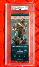 2020 SUPER BOWL 54 LIV FULL Ticket PSA 8 NM-MT Green Chiefs Patrick Mahomes MVP!