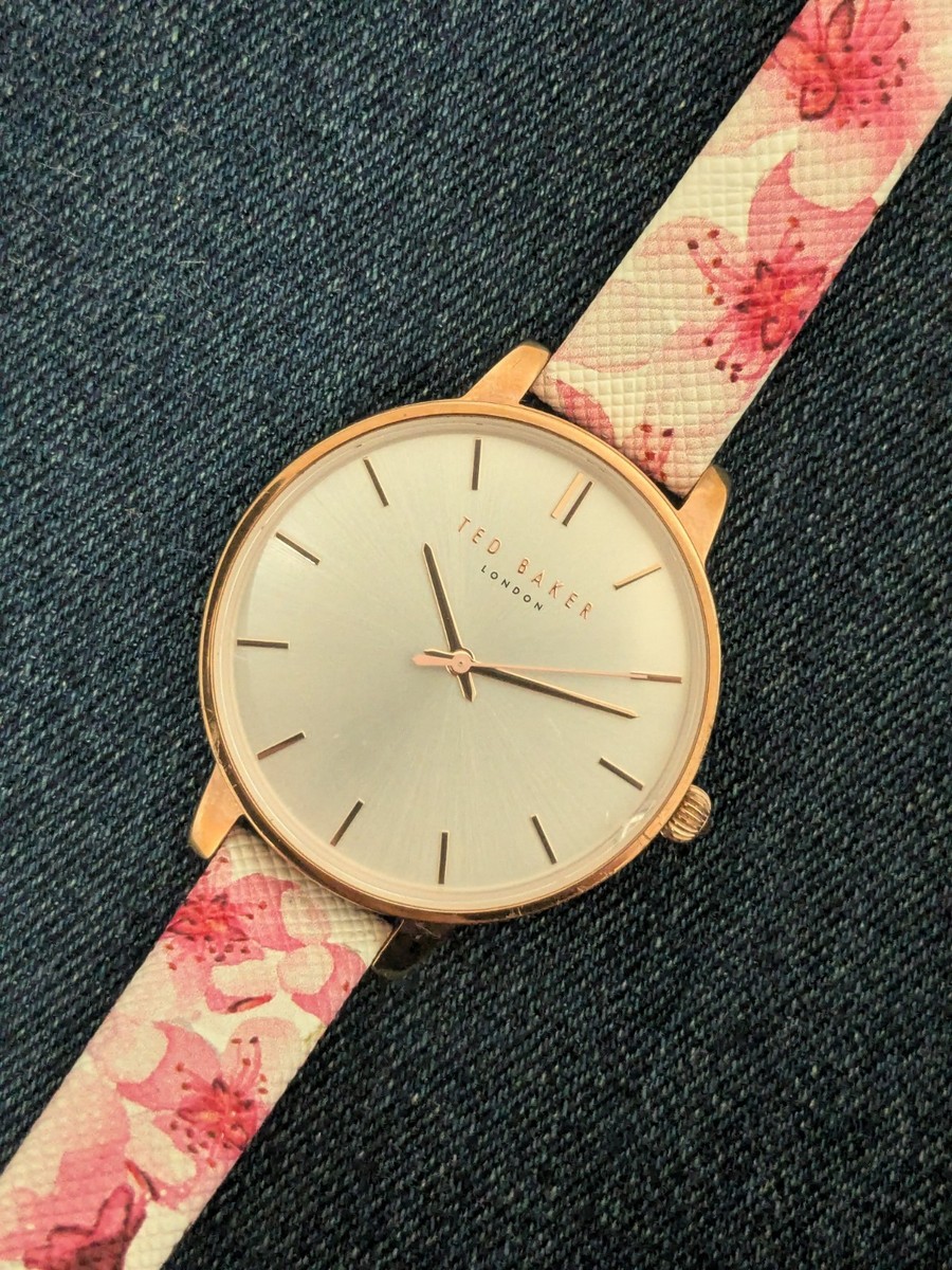 Ted Baker London Rose Goldtone Quartz Watch with Dark Pink  display picture 3
