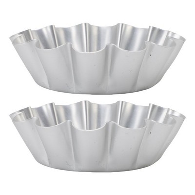 2x Tart Mold Flower Shaped Non Stick Baking Mould For Bread Mousses Dish Washer