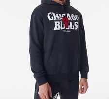 New Era - Felpa con cappuccio NBA Chicago Bulls Graphic taglia M nuova oversize