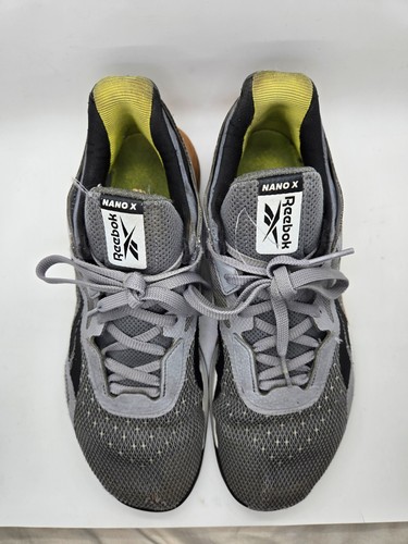 Reebok Nano X Crossfit Shoes Mens 10 Grey Weightlifting Athletic Workout Sneaker - Picture 3 of 8