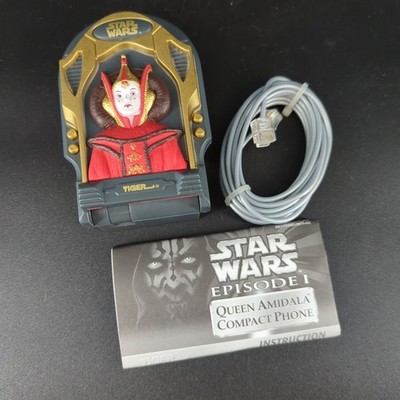 1999 Tiger Electronics Star Wars Episode 1 Queen Amidala Compact Phone VTG