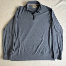 The Normal Brand Sweater Mens Large Blue 1/4 Zip Pullover Long Sleeve Stretch
