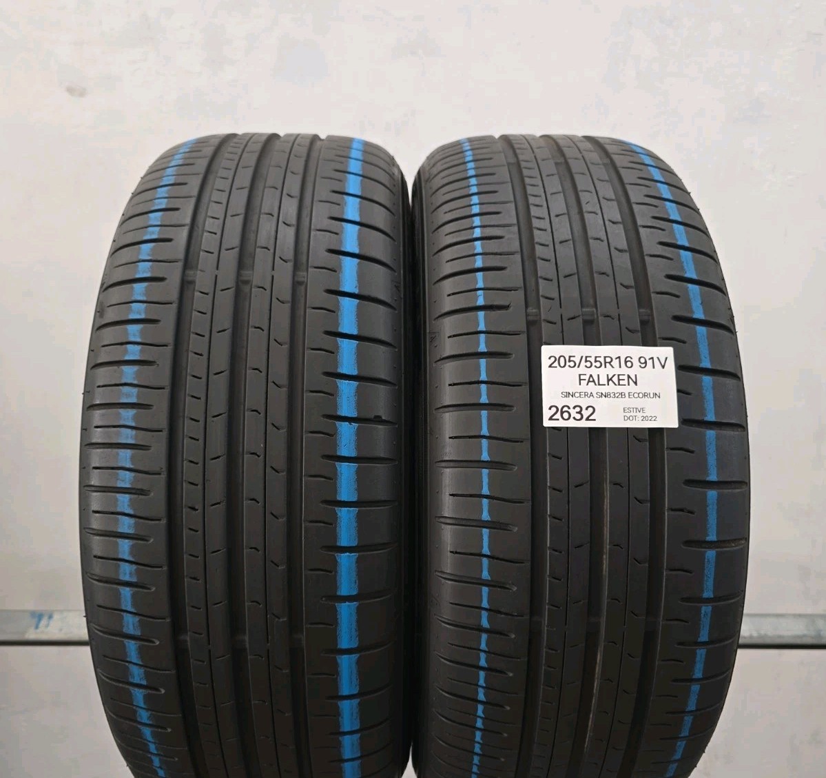 2 GOMME ESTIVE 205/55 R16 91 V FALKEN - SINCERA SN832B PNEUMATICI USATI 2055516
