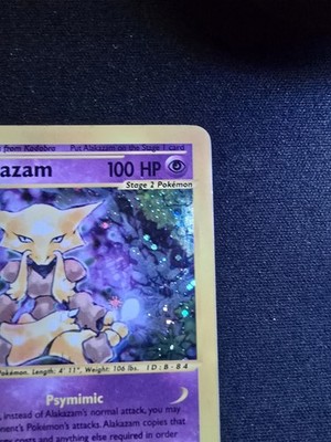 2002 alakazam pokemon card Alakazam Holo 1/165 Expedition Base Set Pokemon Card 2002 EX/LP