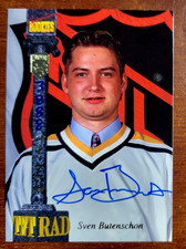 1994 Signature Rookies Tetrad SVEN BUTENSCHON Auto /7750 Pittsburgh Penguins 104