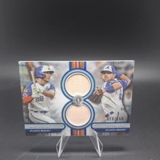 2024 Topps Tribute - Dual Relics Matt Olson, Austin Riley #DR2-OR Blue /150