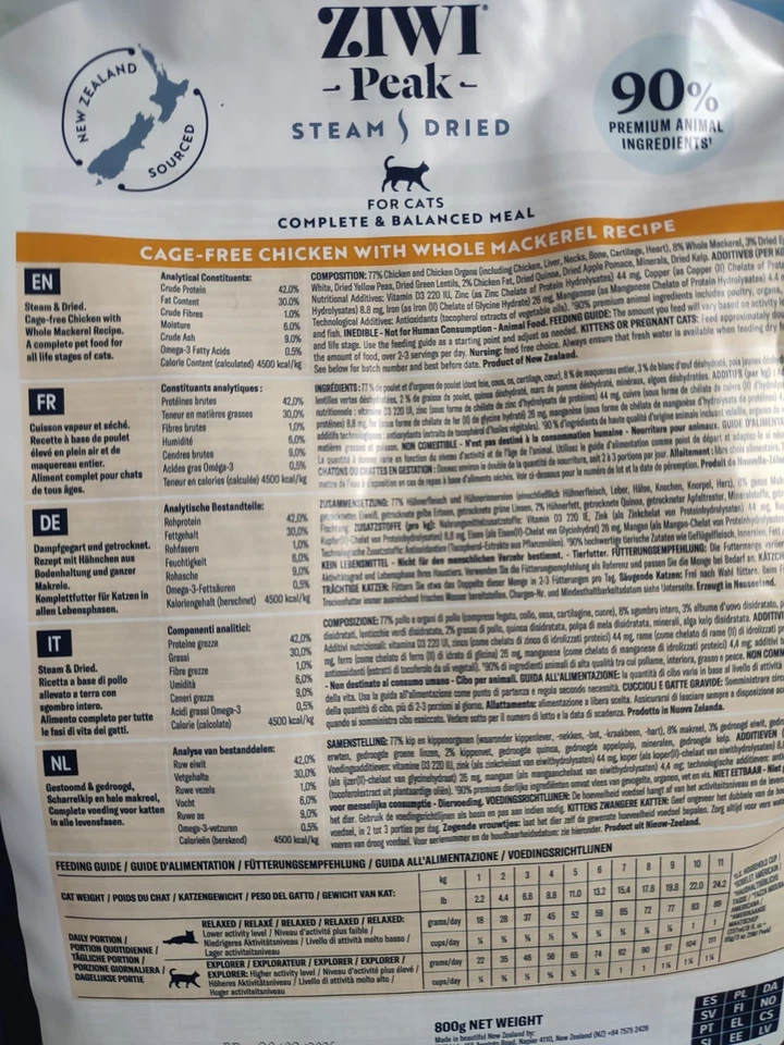 ZIWI Peak Poulet 800g — Alimentation Premium Séchée à l'Air Libre - Photo 2/2