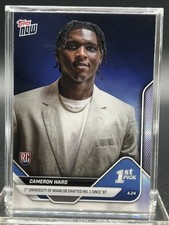 2025 TOPPS NOW FOOTBALL D1 CAMERON WARD RC #1 DRAFT PICK - Titans 1st pick