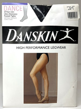 VTG 90s Danskin High Performance Legwear Shimmery Tights Sz. C Black NOS 1331 1