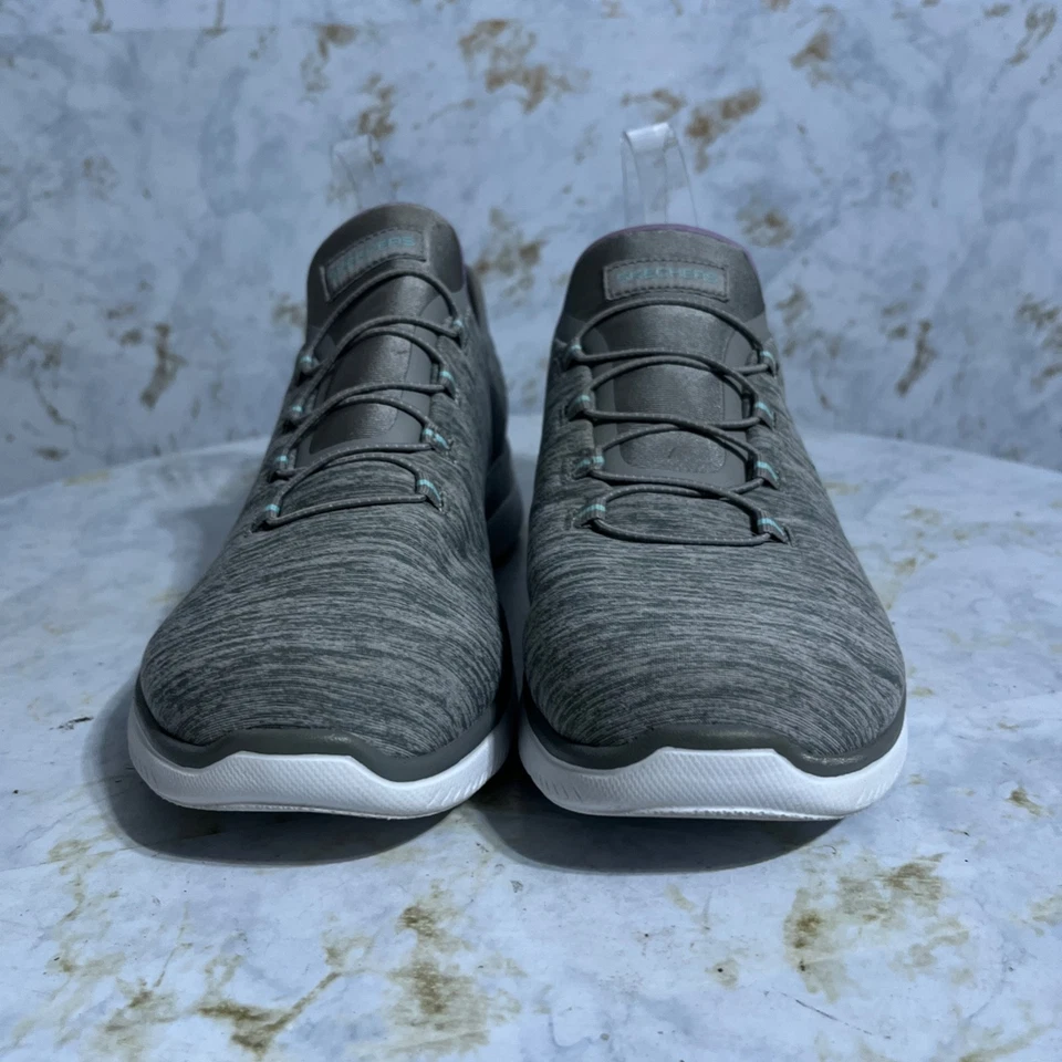 Skechers Slip Ins Summits Para Mujer Talla 9 Zapatos Anchos Gris Cómodos Tenis para Caminar Foto 2 de 4