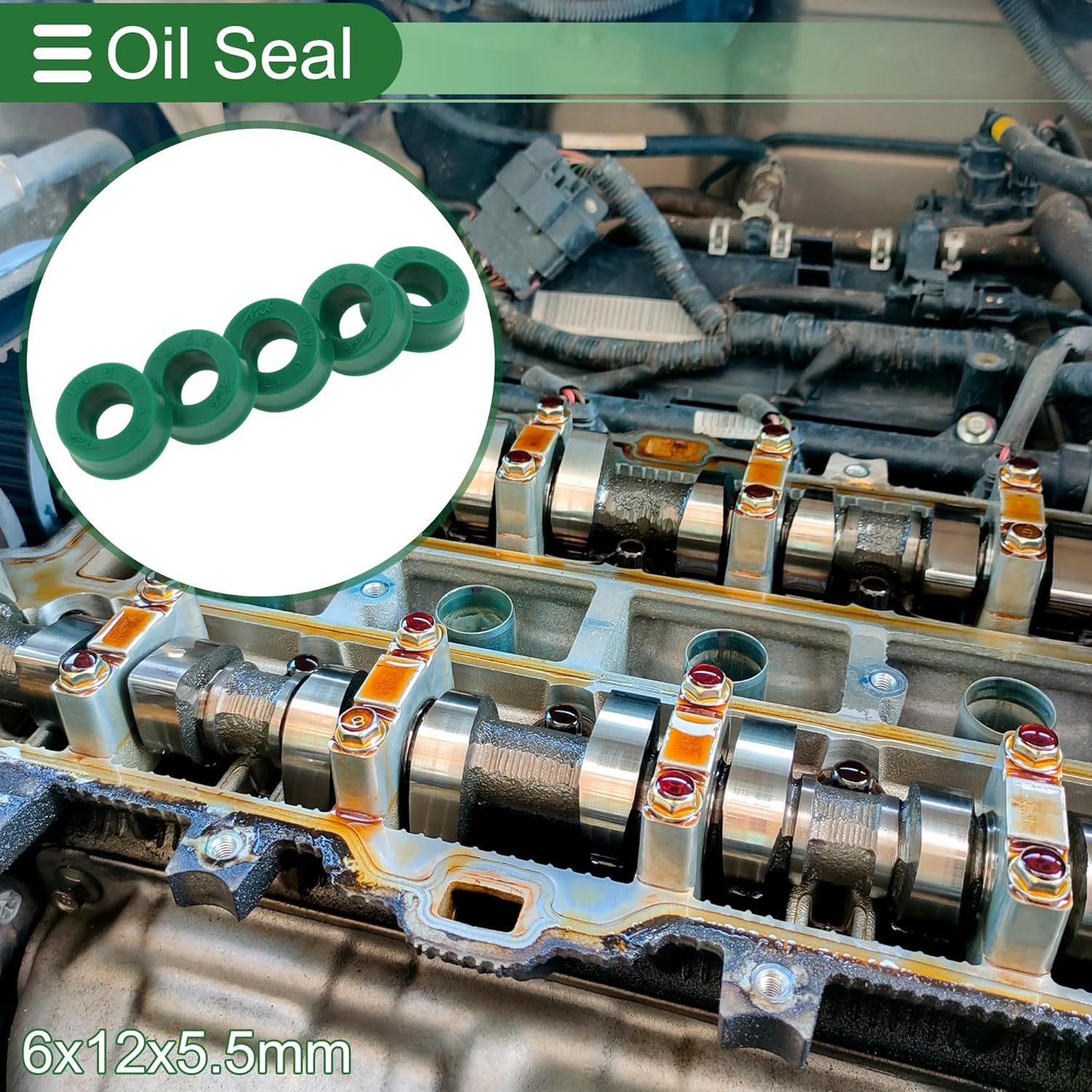 Universal Oil Seal UN Lip Seal Ring Rotary Shaft Seal 6X12X5.5Mm High Pressure T