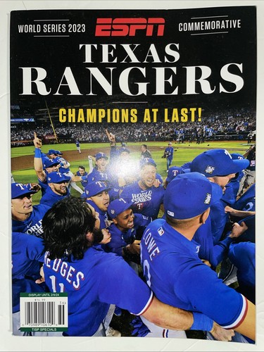 ESPN Magazine 2023 WORLD SERIES CHAMPIONS Texas Rangers Special Edition - Picture 1 of 2