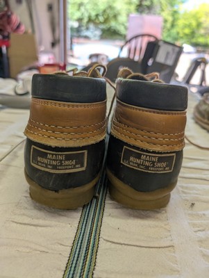 L.L.Bean Sz 7 Brown Leather Rubber Maine Hunting Boots Vintage Outdoors Heritage Vintage  main image 4