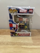 Funko Marvel - Capitán América #1438 - Temporada de vacaciones - Caja dañada de Navidad