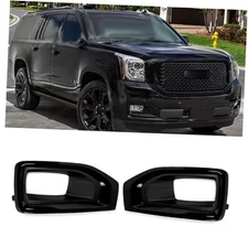  1 Pair Fog Light Bezels Cover Trim Compatible with Gloss Black Trim