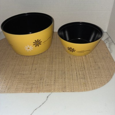 Lacquer Yellow Vintage Set Snack Bowls Snack Bowls