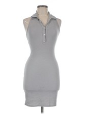 PrettyLittleThing Women Gray Casual Dress 6