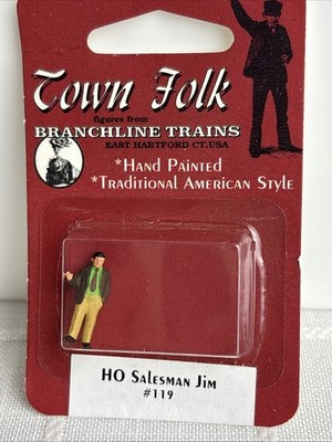 Branchline Trains Town Folk # 119 Salesman Jim HO Scale Figure NIP