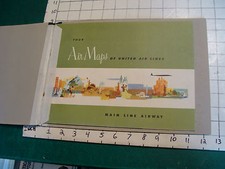 Vintage original 1952 UNITED AIRLINES Main Line Airway booklet in library bindin