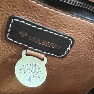 Mulberry Two Tone Leather PHOEBE Oak & Brown Satchel