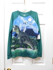 Wonder Nation Boys Long Sleeve Top Glow in the Dark -Dino-XL 14-16 -NWT